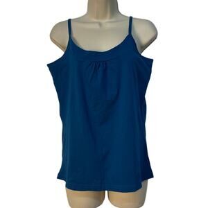 Merona Teal Adjustable Strap Scoop Neck Camisole Tank Large